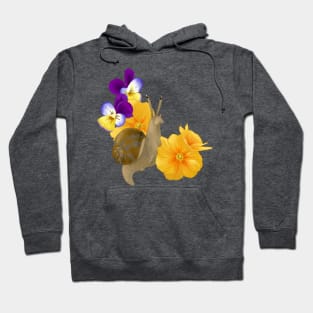 Birth flowers and snail: February Hoodie